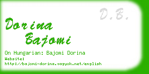 dorina bajomi business card